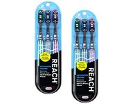 Reach Advanced Design Firm Toothbrushes, Colors May Vary, 3 Count (Pack of 2) Total 6 Toothbrushes