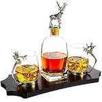 Stag Antler Decanter Set with 2 Sta