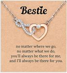 Shonyin Friendship Necklace for Women infinity Heart Pendant BFF Necklace Jewelry Gifts for Teen Girls Sister Bestie Best Friend