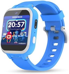 Kids Smart Watch for Boys, Kids Fitness Activity Tracker Watch 1.54'' Screen with Pedometer Flashlight Camera Calculator Alarm Clock 16 Learning Games Music Kids Watch Birthday Gift