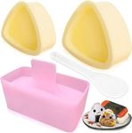 THJOPOKEEL 3 Pack Onigiri Mold, Triangle Sushi Rice Mold Musubi Maker Kit, Musubi Maker Press, Classic Triangle Rice Ball Mold Maker Sushi Mold for Kid Lunch Bento, Home DIY