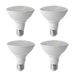 Rysa Light LED Par30 Light Bulbs,10W (75W Equivalent),5000K(Daylight Glow),Medium Based (E26),Dimmable,AC120V 4-Pack