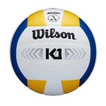Wilson Unisex-Adult K1 Gold Volleyball, Blue/White/Yellow, Official