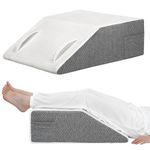 Ceecysaa Leg Elevation Pillow for Bed,20cm Height High-Density Foam Wedge Pillow Leg Rest Elevating,Wedge Pillow for Legs and Sleeping, Flat Top Leg Wedge,Knee Pillow