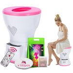 EXJIOTA Yoni Steam Kit, Newest Steaming Seat Yoni Steam Pot with Remote Control and Steaming Herbs(20 Bags),100 PCS Disposable Seat Covers, Update Electric V Steam at Home Kit for Women Health