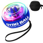 APXEL Self-Starting Gyroball Wrist Ball, Power Trainer Ball, Wrist Strengthening Device, Gyroscopic Forearm Exerciser Strengthen Arms Fingers Muscles (Blue)