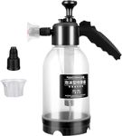 2L Portable Pressure Spray Bottle, Snow Foam Pump Sprayer Hand Foam Water Pump Sprayer Water Spray Bottle with Replacement Nozzle for Car Wash Cleaning, Indoor Outdoor Garden Plants Watering (White)