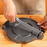 Tortilla Press 8 inch, Cast Iron Tortilla Maker, Heavy Duty Tortillera Pataconera, Flour Tortilla Press, Roti Maker, Taco Maker, Taco Press, Grey