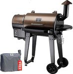 Z GRILLS ZPG-450A 2022 Upgrade Wood Pellet Grill & Smoker 8 in 1 BBQ Grill Auto Temperature Control, 450 Sq in Bronze