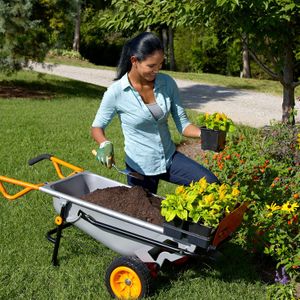 WORX Aerocart 8-in-1 Wheelbarrow, Yard Cart & Dolly – Multi-Use Tool