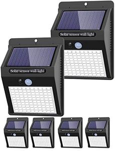 6 Pack Solar Lights Outdoor, 3 Modes/100LED Solar Security Lights Wireless IP65 Waterproof Solar Motion Lights Outdoor Solar Wall Lights Outdoor Lights for Front Door, Backyard, Garage, Deck…