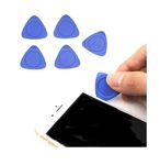 UREC ESD Plastic Pry Opening Tool Set - Universal Triangle Kit with Blue Guitar Picks for Disassembling iPhone, Mobile Phones, Laptops, Tablets, and LCD Screens - (12-Piece Set)