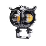 Owl Shape design motorcycle LED Fog light Fog Light 12V DC, Auxiliary Spot Projector Yellow And White Beam Off-Roading Universal for All Motorcycle