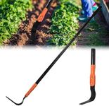 ABtool L Shaped Hoe Garden Tool,Gardening Weeding Tools with 71 inch Long Handle,Sharp Three-Sided Blades Garden Hoe for Crevice Weeding,Soil Loosening,Trenching,Gardening Planting
