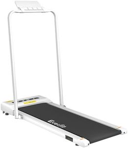 Everfit Walking Pad Under Desk Treadmill Electric Treadmills with 380mm Running Belt Exercise & Fitness Equipment with 10km/h Speed Bluetooth App and Speaker for Home Gym Training White