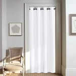 NICETOWN White Doorway Curtains 80 inches Long - Grommet Thermal Insulated Light Blocking Room Darkening Window Treatments for Bedroom/Living Room (W46 x L80, 1 Panel)