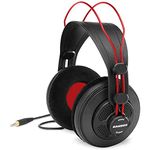 Samson SR860 Over-Ear Professional Semi-Open Studio Reference Small Headphones Headset - for Mobile Music Mixing, Monitoring, Recording & Listening - Large 50mm Neodymium Drivers Noise Cancelling