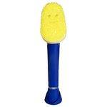 Scrub Daddy Dish Wand Scrubbing Brush with Handle, Soap Dispensing Dish Brushes, Texture Changing Washing Up Sponges With Liquid Dispenser, Dish Scrubber with Scraper & Detachable Head Sponge, Blue