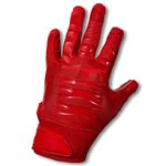 Football Gloves Receiver Gloves by WOLFIKK Sports, ArcPro 1.0 Series, Ultra Sticky Receiver Gloves, Enhanced Performance with porfessional Silicon Grip, Red/L