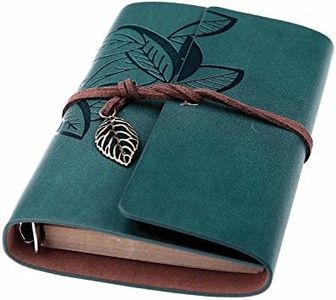 BEYONG Leather Journal for Women Men, Refillable Travelers Notebook, Journals for Writing, Art Sketchbook, Travel Diary, Best Gifts for Teens Girls and Boys (Blue, 7 Inch)