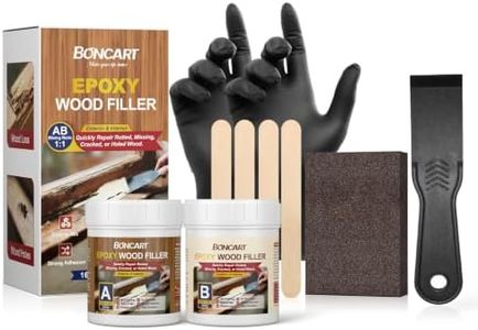Boncart 16 oz High-Strength Epoxy Wood Filler, 2 Part Wood Epoxy Putty