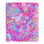 Lilly Pulitzer Large Pink Hardcover Spiral Notebook, 11" x 9.5" with 160 College Ruled Pages, Shell Me Something Good