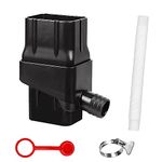 XPINYT Rain Barrel Diverter Kit, Downspout Diverter for Diverting Water, Rainwater Collection System Fit for 2'' x 3'' Standard Gutter - Black