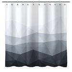 Sunlit Designer Shower Curtain, Popular Shower Curtain, Ombre Cool Gray Fabric Shower Curtains for Bathroom Decor, Contemporary Bathroom Curtains