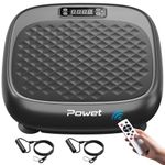 POWET Mini Vibration Plate Exercise Machine, Whole Body Workout Waver Vibration Plate for Lymphatic Drainage with 5 Setting Modes, 99 Speed Levels for Weight Loss, Shaping, Toning (Black)