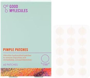Good Molecules Pimple Patches (60 Patches) - Ultra-Thin Hydrocolloid Patches To Conceal Whiteheads, Blackheads And Blemishes, Target Ance and Impurities - Skin Care For Face With Cellulose And Pectin