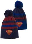 Kids Children DC Comics Superman Hat Winter Knitted Beanie Bobble Hat, 1 Supplied only