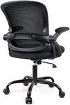 Ergonomic Office Chair, KERDOM Breathable Mesh Desk Chair, Lumbar Support Computer Chair with Wheels and Flip-up Arms, Swivel Task Chair, Adjustable Height Home Gaming Chair (931C Black)