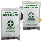 Qualicare Emergency Bio Hazard Body Fluid Blood Spill Clean Up Disposal Kit Bag - Twin Pack