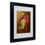 Trademark Fine Art Still Life with Grapes by Rio with Black Frame Artwork, 11 by 14-Inch