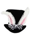 elope Alice in Wonderland White Rabbit Topper Black Costume Top Hat with Ears for Kids Standard