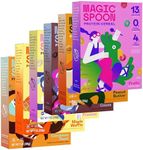 Magic Spoon Cereal, Variety 6-Pack of Cereal and Spoon - Keto & Low Carb Lifestyles I Gluten & Grain Free I High Protein I Zero Sugar I Flavors Include Fruity, Cocoa, Peanut Butter, Frosted, Maple Waffle, and Cinnamon Roll