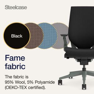 Steelcase Gesture Ergonomic Office Chair – 360° Armrests, 3D Lumbar, Black