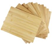 (Set of 12) 12"X9" Bulk Plain Reversible Bamboo Serving Tray, Wood Charcuterie Platter, Hot Mat, Cutting Chopping Board for Customized, Personalized Engraving Gift, Wholesale, Home Deco, Wall Art