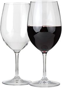 Lily's Home Unbreakable Cabernet and Merlot Bordeaux Red Wine Glasses, Made of Shatterproof Tritan Plastic, Ideal for Indoor and Outdoor Use, Reusable and Crystal Clear (20 oz. Each, Set of 2)