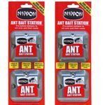 2 x Nippon Ant Bait Station Twin - nippon ant killer Ant Bait Station outdoor, ant nest killer bait stations also use as ant killer indoor, home, garden (ant traps)