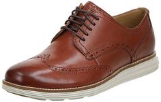 Cole Haan Men's Original Grand Wingtip Oxfords, Brown Woodbury Ivory Tan, 9 UK