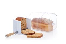 KitchenCraft Stay Fresh Bread Bin, Large Bread Bin with Bread Slicer Guide, In Gift Box, Large, Plastic