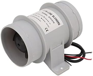 12V Inline Blower, ABS 3 Inch Silent Inline Blower Bilge Blower Fan Marine Bilge Air Blower for Yachts Boats Air Circulation