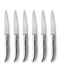 Taylors Eye Witness Premium Steak Knives Set of 6 - Stainless Steel Steak Knife with Sharp Serrated Blade and Ergonomic Handle, Durable and Dishwasher Safe – Effortless Slicing for Meat & More