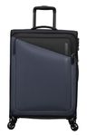 American Tourister Dash - Spinner M, Expandable Suitcase, 66.5 cm, 67/75 L, Black/Gray (Black/Gray)