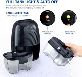 NETTA 500ml Mini Dehumidifier – Compact Black Moisture Absorber