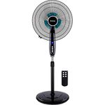 Costway Pedestal Fan, Black-Double 3 Blades