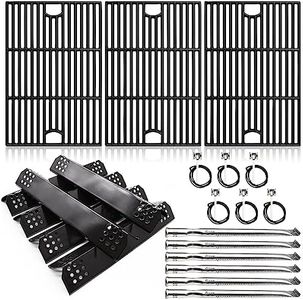 Adviace Grill Replacement Parts for Nexgrill 6 Burner 720-0896B, 720-0896, 720-0896E, 720-0896C, 730-0896, 17 Inches Cast Iron Grill Grates, Heat Plates Shields Tents, Burner Tubes and Grill Ignitors.