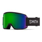 SMITH Squad Goggles with ChromaPop Lens – Performance Snowsports Goggles with Replaceable Lens for Skiing & Snowboarding – for Men & Women – Black + Sun Green Mirror Lens