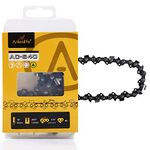 A ANLEOLIFE AC-S40 Chainsaw Chain for 10" Bar 3/8" LP Pitch .050" Gauge, 40 Drive Links Low Kickback Fits Oregon,Craftsman, Echo, Homelite, Poulan Sunjoe Pole Saw